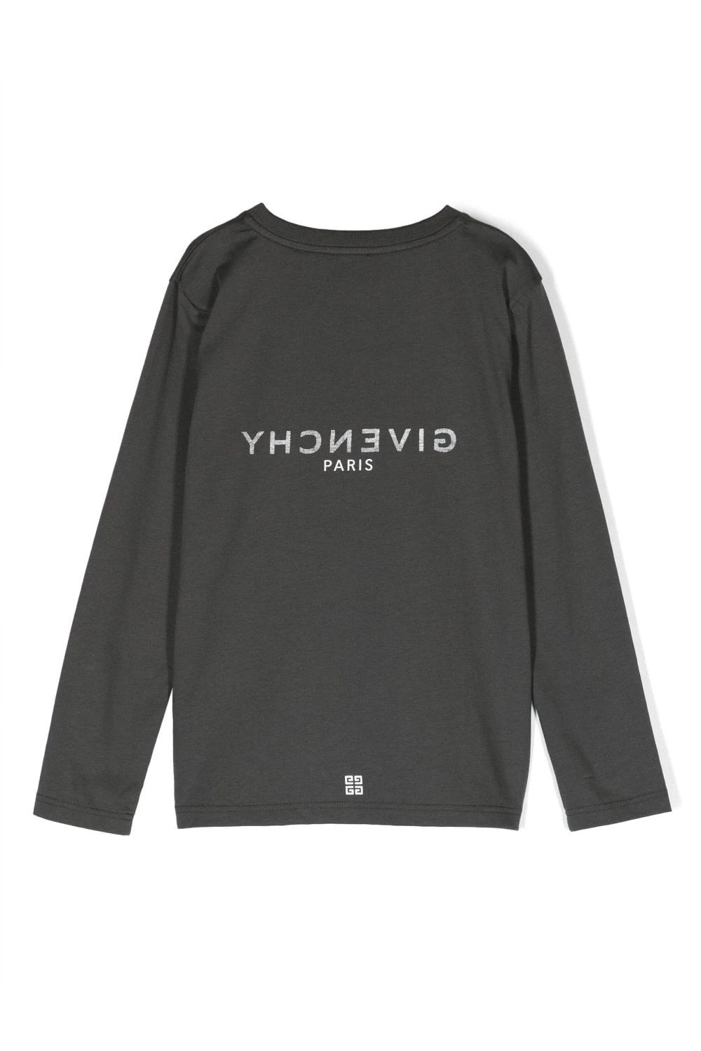 GIVENCHY KIDS Kids Long Sleeve Logo Tee Grey Clothing from