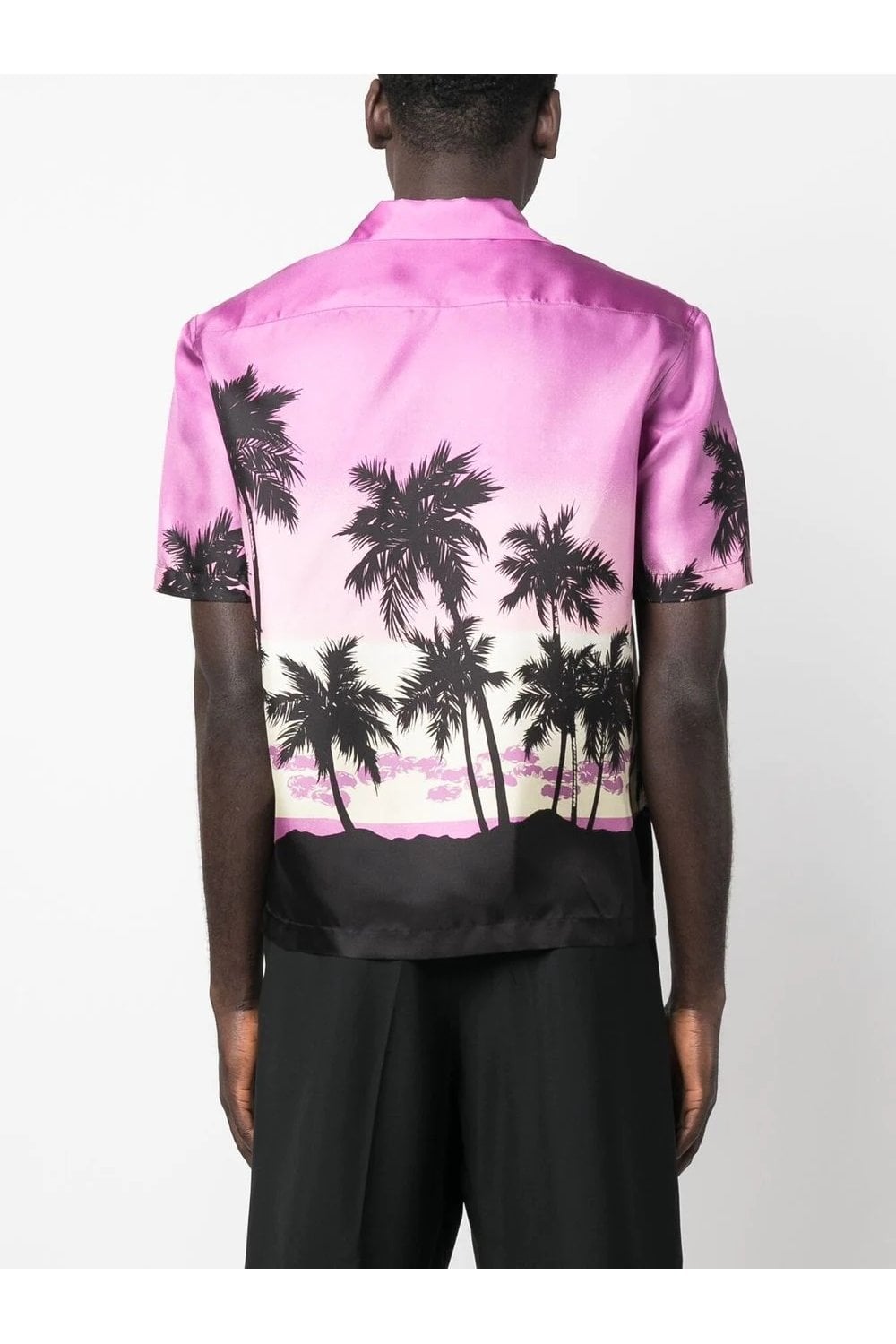 PALM ANGELS Pink Sunset Bowling Shirt - Clothing from Circle