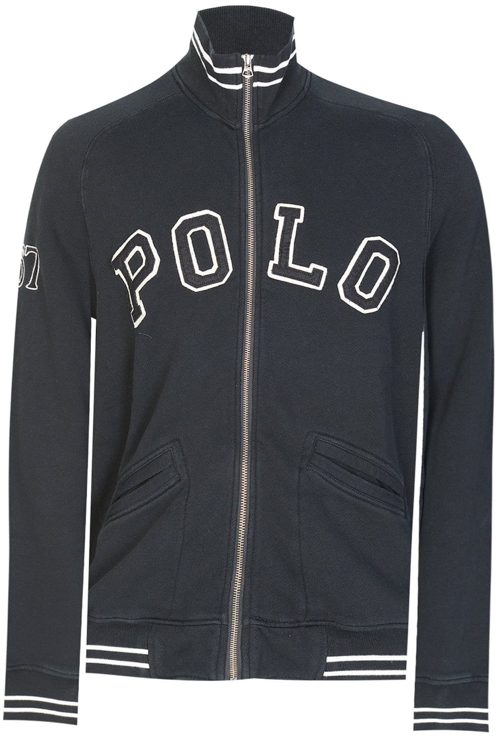 Applique Varsity Jacket in Black - Polo Ralph Lauren