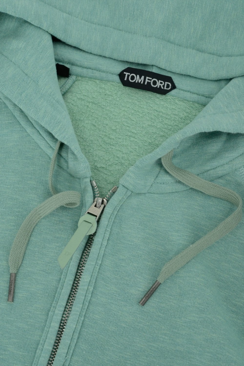 TOM FORD Melange Brushed Zip Hoodie - Clothing from Circle Fashion UK